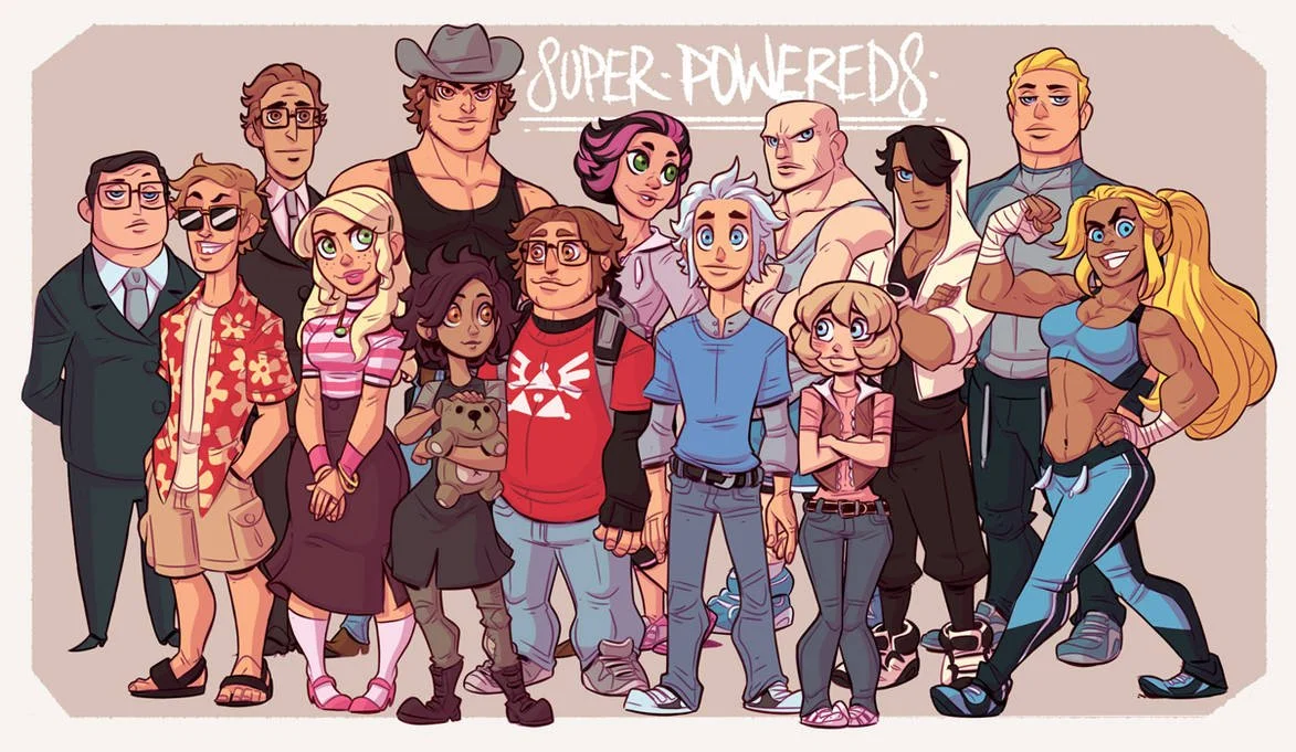 Super Powereds fan art of the main cast, by stplmstr